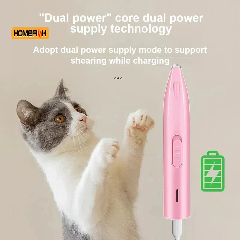 Dog Hair Trimmer Electric Dog Cutter Professional Pet Foot Hair Trimmer Cat Grooming Hairdresser Scissors Butt Ear Pedicator